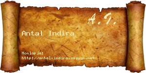 Antal Indira névjegykártya